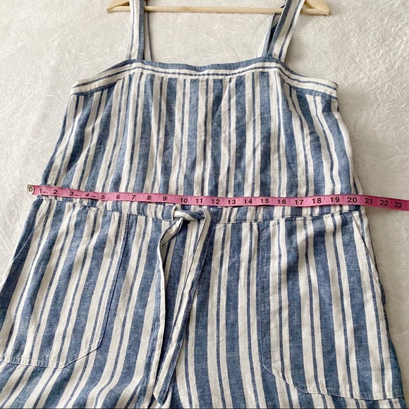 Gap Blue + White Vertical Stripe Romper - Picture 3 of 10